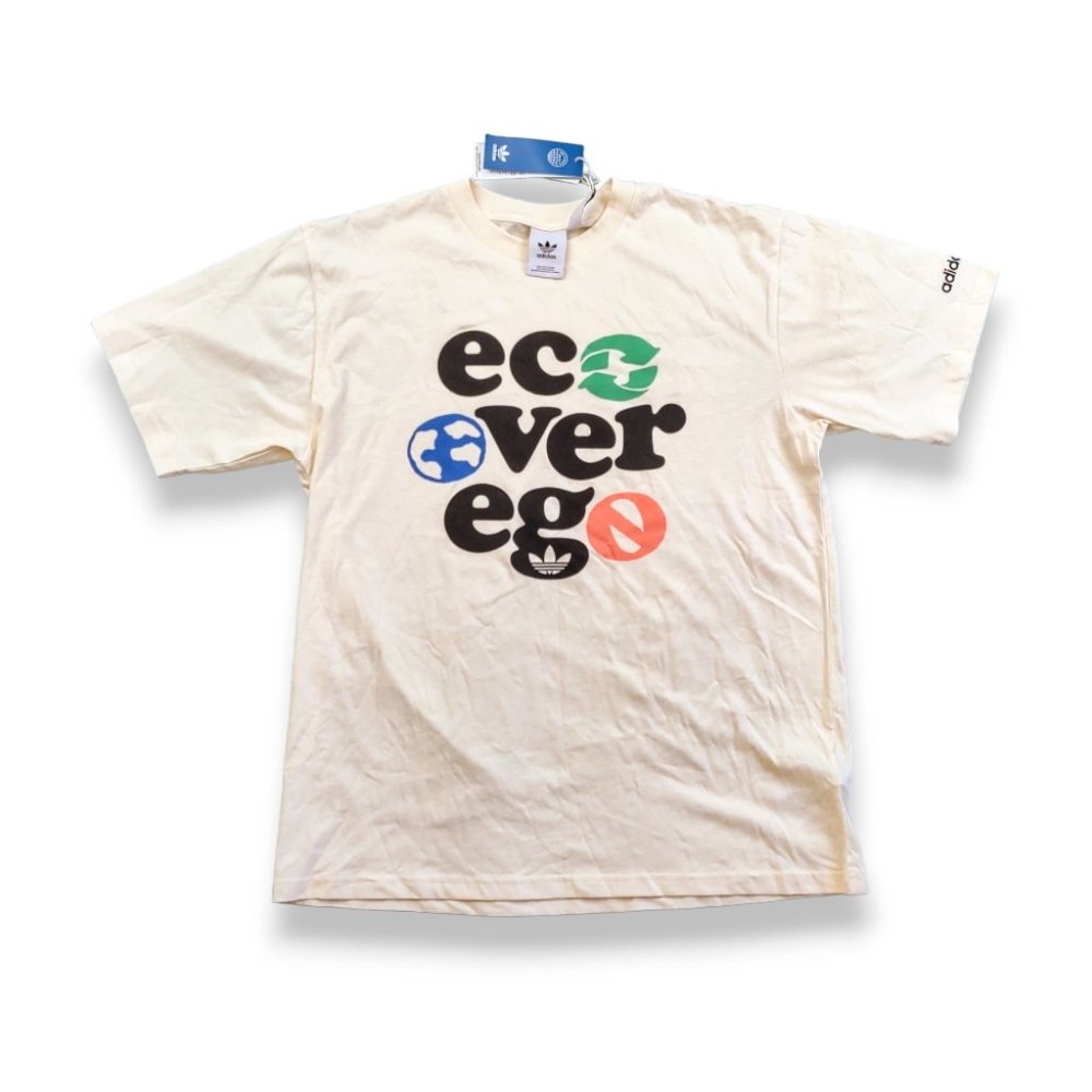 Adidas off white sustainable tee eco over ego NWT mens L